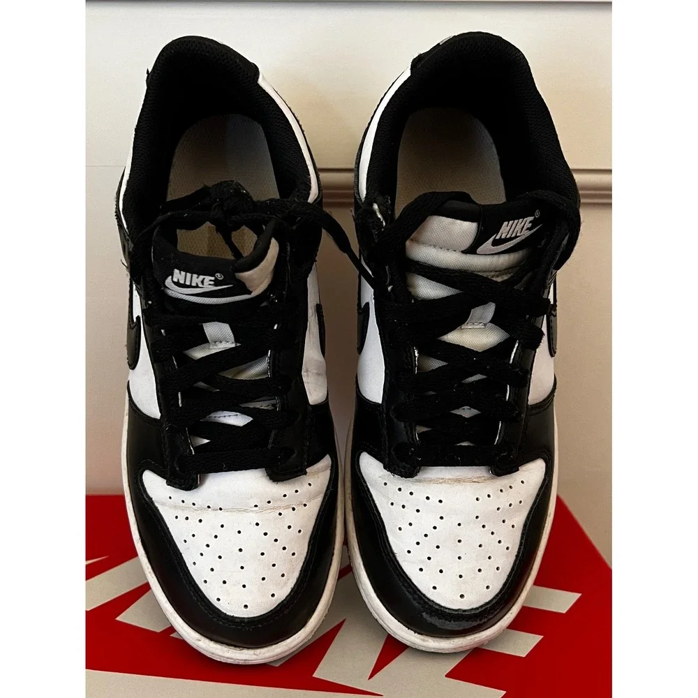 Nike Dunk Low Panda White Black Kids Sneakers CW1590-100